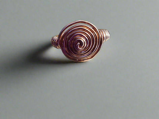 Swirl copper ring