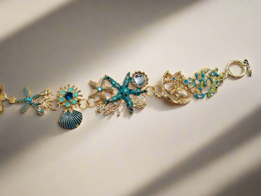 Teal sea bracelet