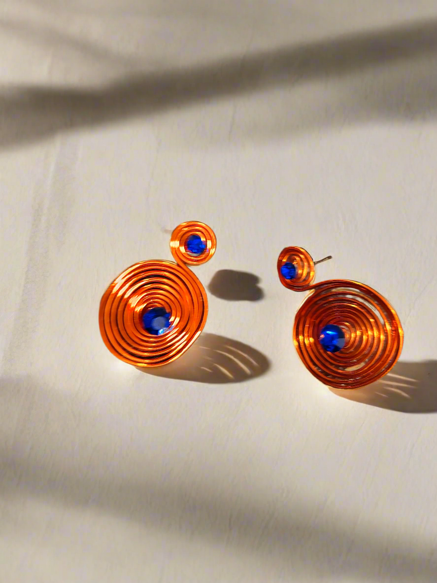 Vibrant illusion earrings