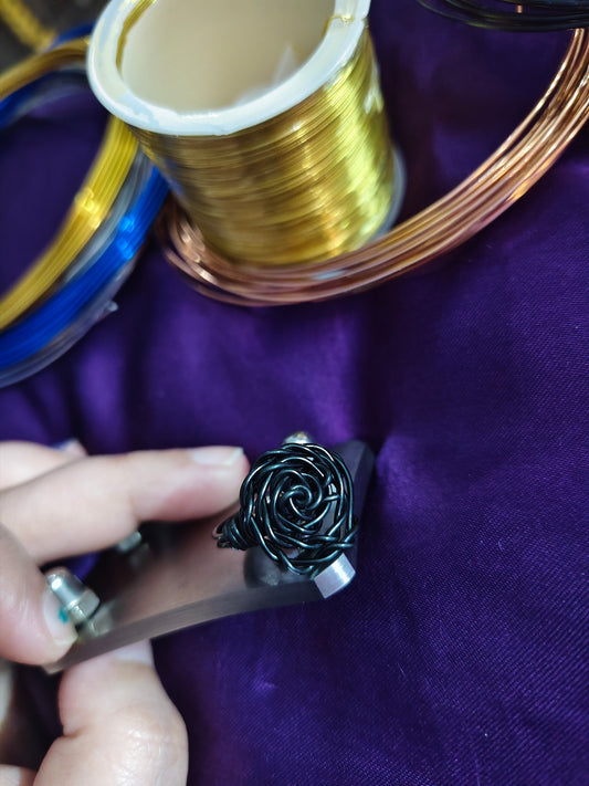 Black rose ring