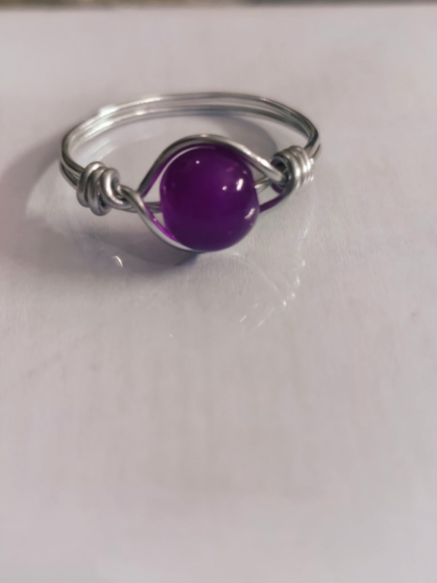 Handmade purple Saturn ring