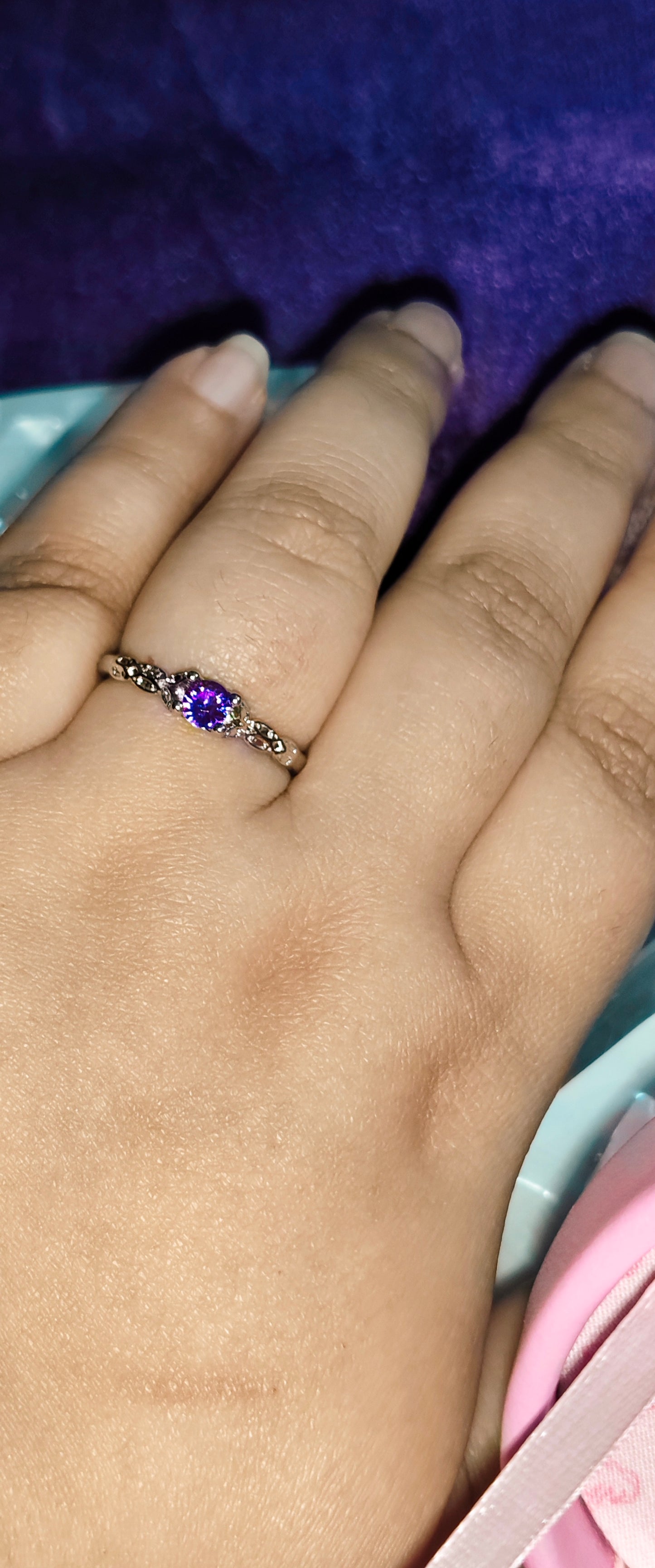 Pruple gem ring