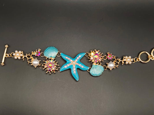 Blue star fish bracelet