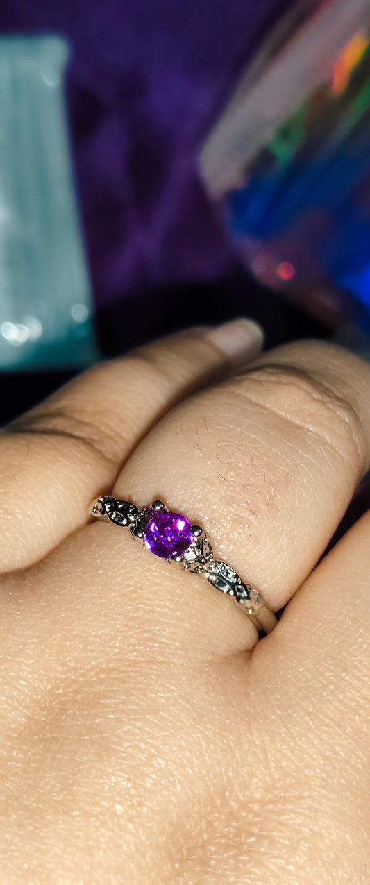 Pruple gem ring