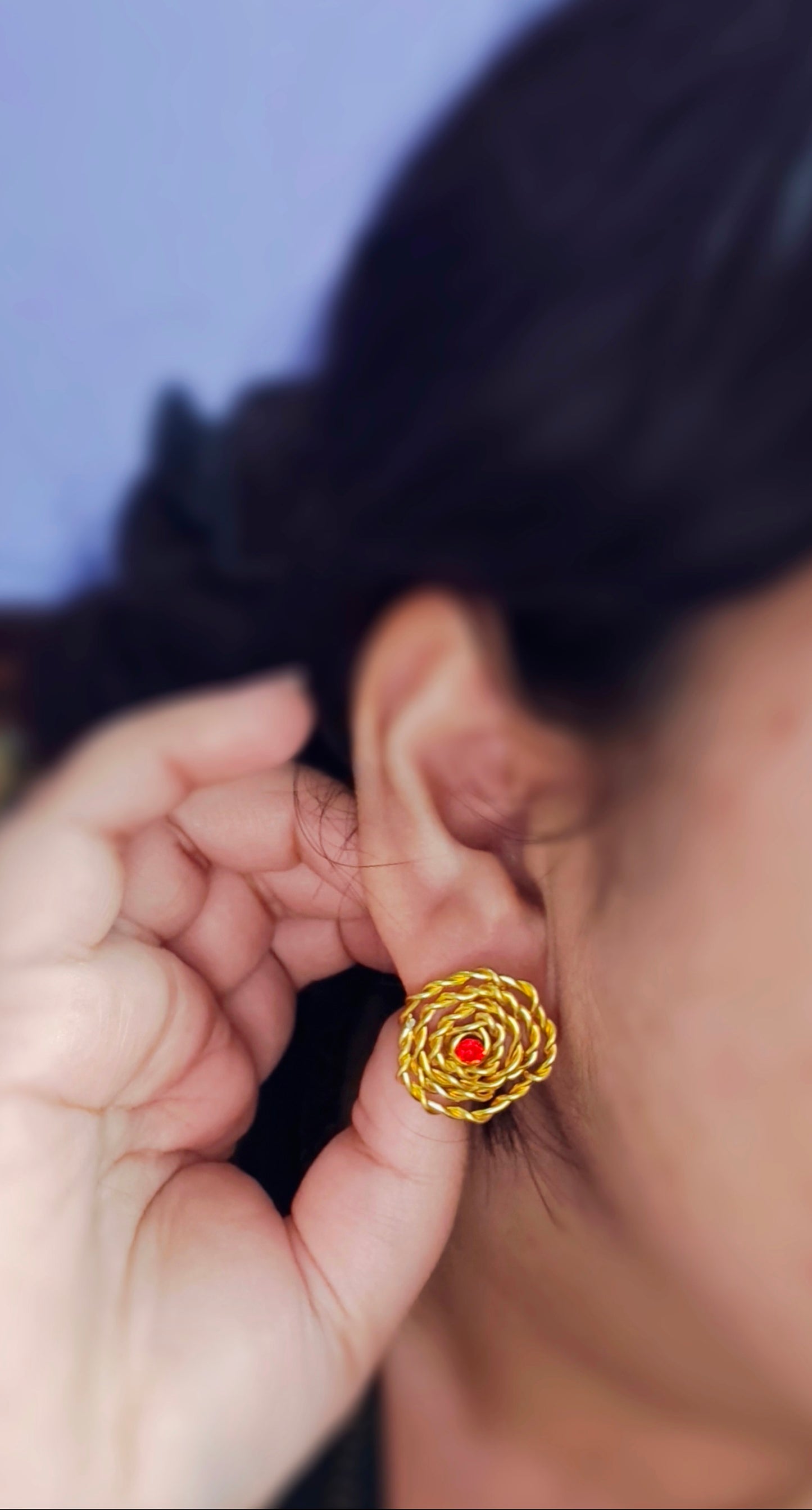 Rose earrings